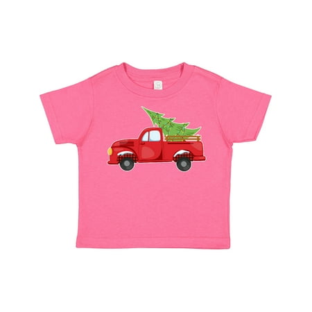 

Inktastic Christmas Vintage Truck with Christmas Tree Gift Toddler Boy or Toddler Girl T-Shirt