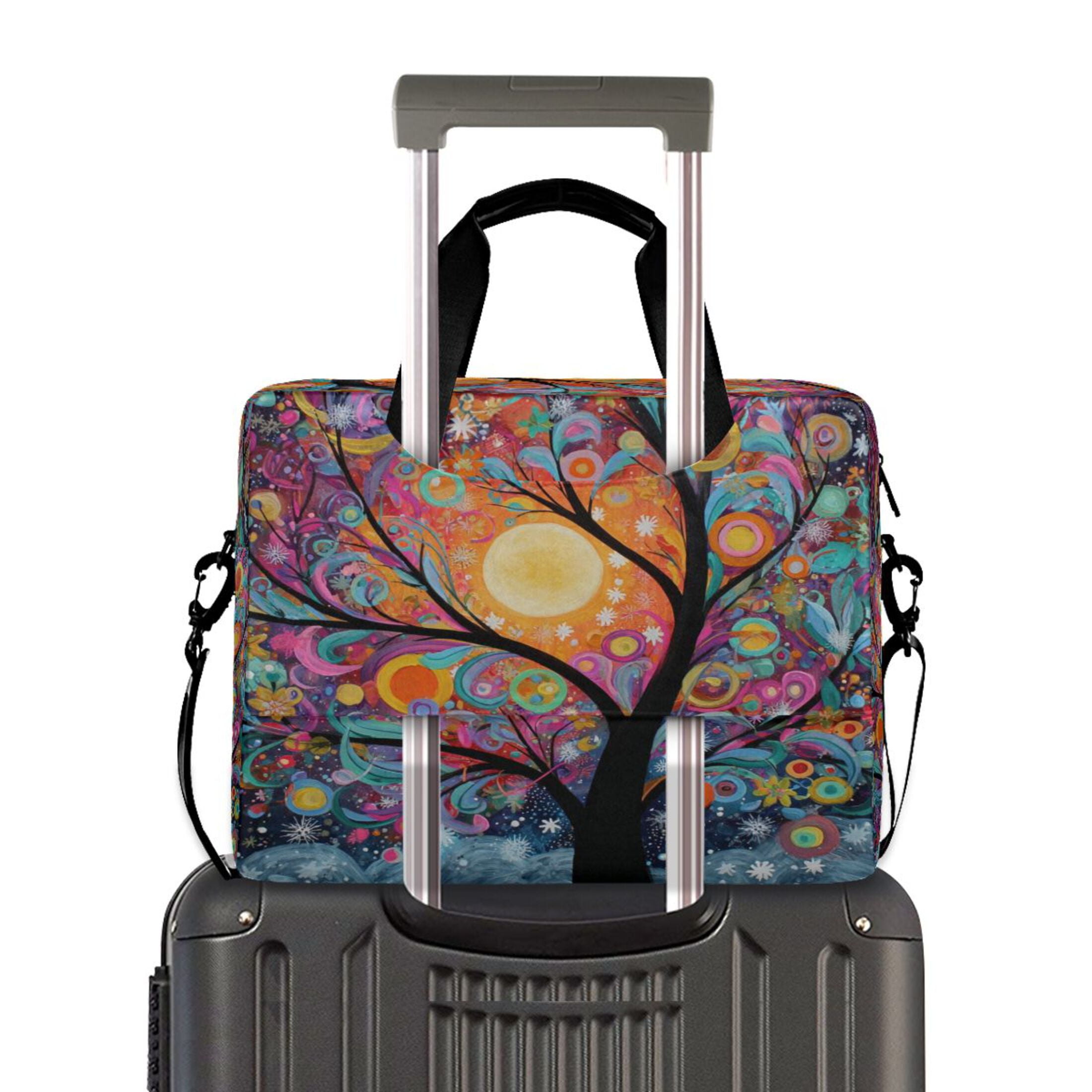 16" Laptop Tote Bag Laptop Sleeve Case Computer Briefcase for Work & Travel Beautiful Abstract Tree Painting