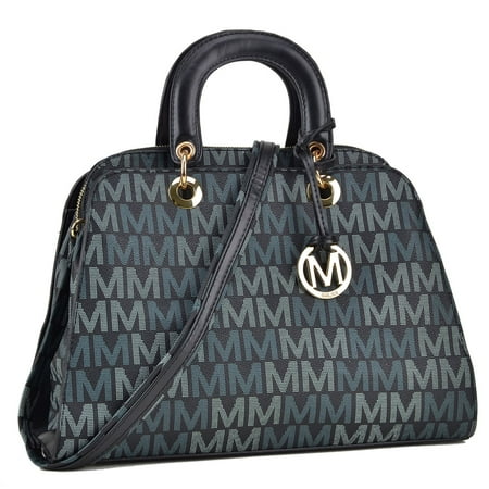 - Milan Monogram Logo Semi Dome Shape Satchel Handbag