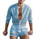 thumbnail image 2 of Conjunto de camisa de encaje para hombre,Conjunto de camisa de encaje para hombre Conjunto de top hueco de encaje para hombre Camisa de encaje para hombre Funcionalidad inteligente, 2 of 4