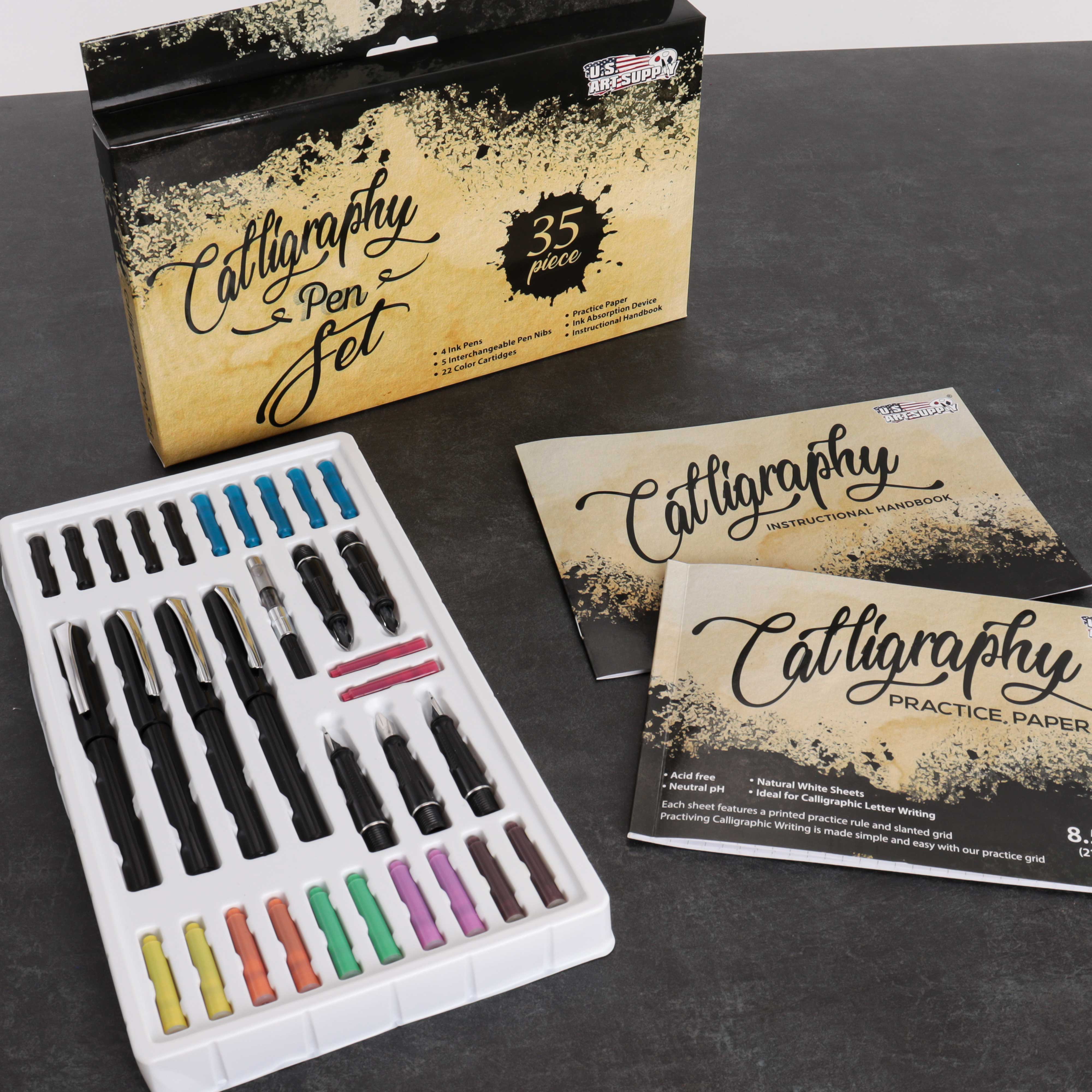 U.S. Art Supply 35-Piece Calligraphy Pen Writing Set photo 7