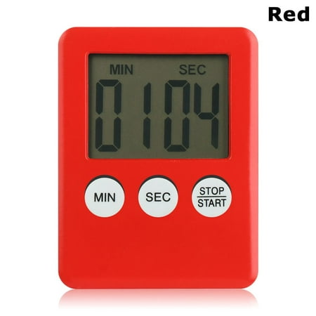 

Magnetic Multifunction Touch Screen Smart Home Count-Down Up Kitchen Timer Cooking Alarm Digital Electronic Clock RED
