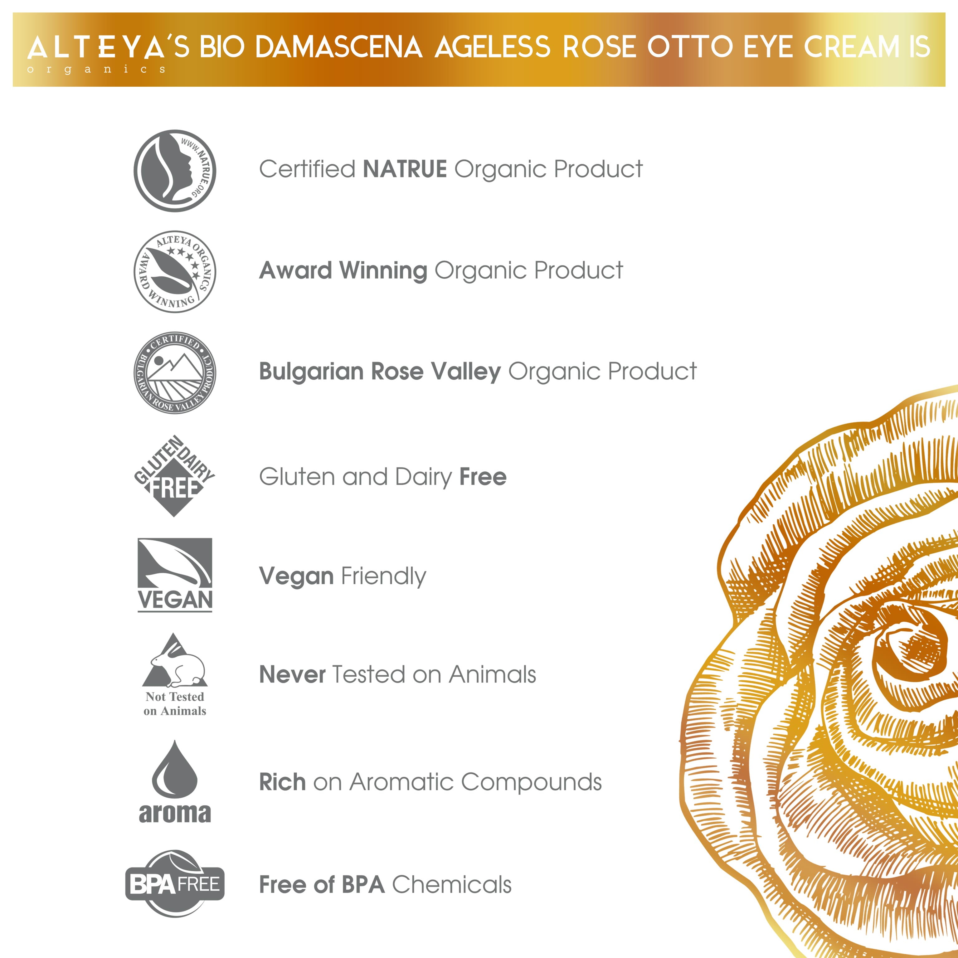 Alteya Organics Bio Damascena Anti-Wrinkle Eye Contour Cream