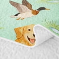 thumbnail image 5 of Homewish Funny Golden Retriever Quilt Full,Mallard Duck Full Bedspread Sets,Green Yellow,3 Pieces, 5 of 7