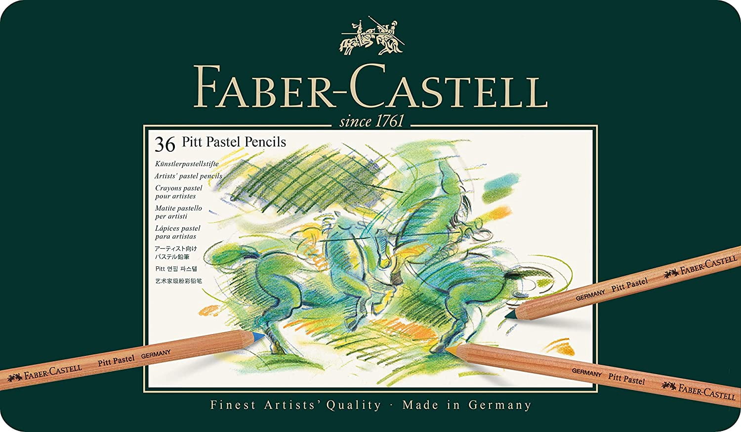 Colour pencil PITT PASTEL tin of 36 (#112136)