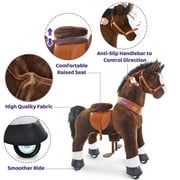 PonyCycle Kid-Powered Hores Ride-On Toy, No Battery, Smooth Wheels, Ages 3-4, Chocolate Brown, Ux321