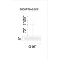 thumbnail image 3 of CWI Lighting Nova 6 Light Metal Chandelier in Champagne Gold, 3 of 5