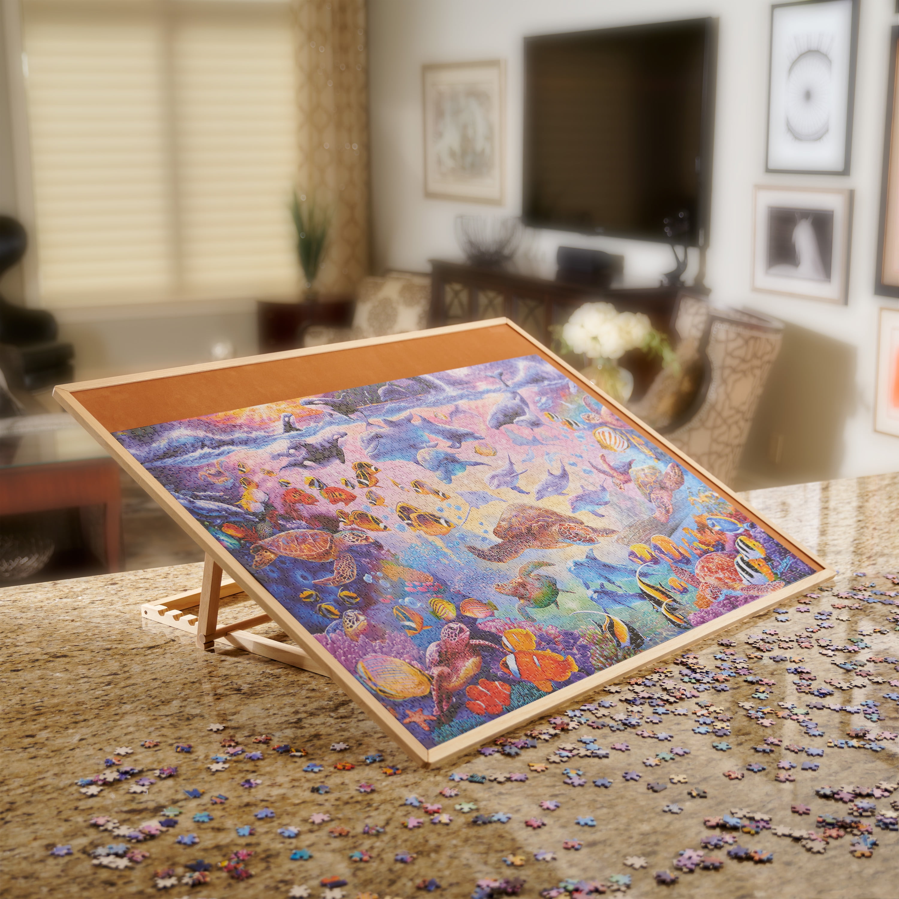 Buffalo Games Jigsaw Puzzle Easel up to 1000-pieces for Adults Ages 14+