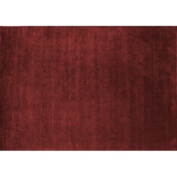 Ahgly Company Indoor Rectangle Abstract Red Contemporary Area Rugs, 4' x 6'