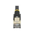 thumbnail image 2 of StarTech.com STP CAT 6A 10GbE RJ-45 9ft CAT6A CEthernet RJ45 Fluke TIA Âble Cordon de Raccordement Sans Fil Blindé 100W PoE, Câble Réseau avec Soulagement de la Déformation, Noir, Certifié / - Catégorie 6A - 26AWG (C6ASPAT9BK) - Câble de Raccordement - (M) à RJ-45 (M), 2 of 5