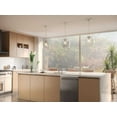 thumbnail image 3 of Atwell Collection 12-inch Matte Black and Clear Glass Globe Large Hanging Pendant Light, 3 of 6
