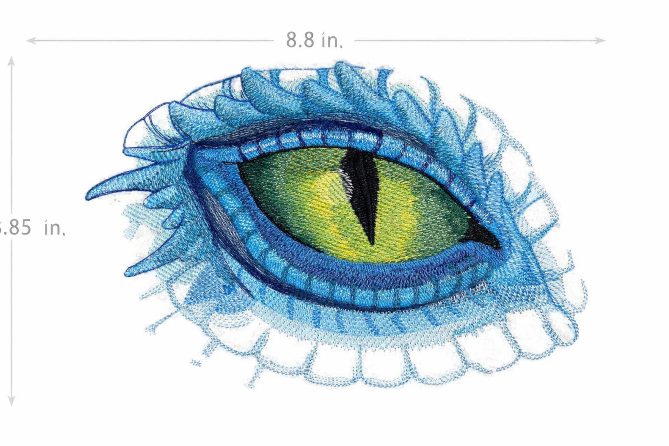 From Mystery to Magic Dragon Eye Embroidery Patch Large Fantasy Dragon Eye Iron On or Sew On Applique (8.8" x 5.85") for Jackets, Backpacks  DIY Projects