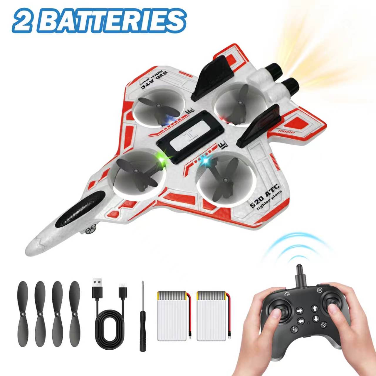 MAXKY Foam RC Airplane with 360° Stunt Flips