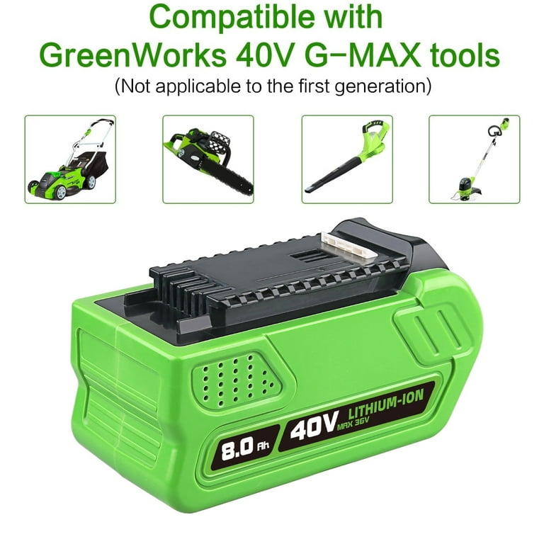 Vanon 40V Lithium Battery 8.0Ah, Replacement for Greenworks Tools