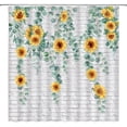 thumbnail image 2 of Eucalyptus Leaves Shower Curtain Watercolor Sunflower Floral Botanical Nature Fabric Bathroom Curtains Decor Set with Hook(72" Wx84 H), 2 of 3