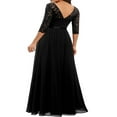 thumbnail image 5 of PENGXIANG Robe de Demoiselle d'Honneur Formelle Patchwork Dentelle Col en V Soirée Bal Cocktail, 5 of 5