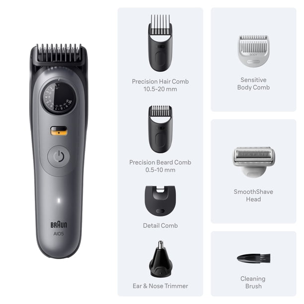 Braun All-in-One Series 5 Trimmer Kit, AIO 5510, 40 Lengths
