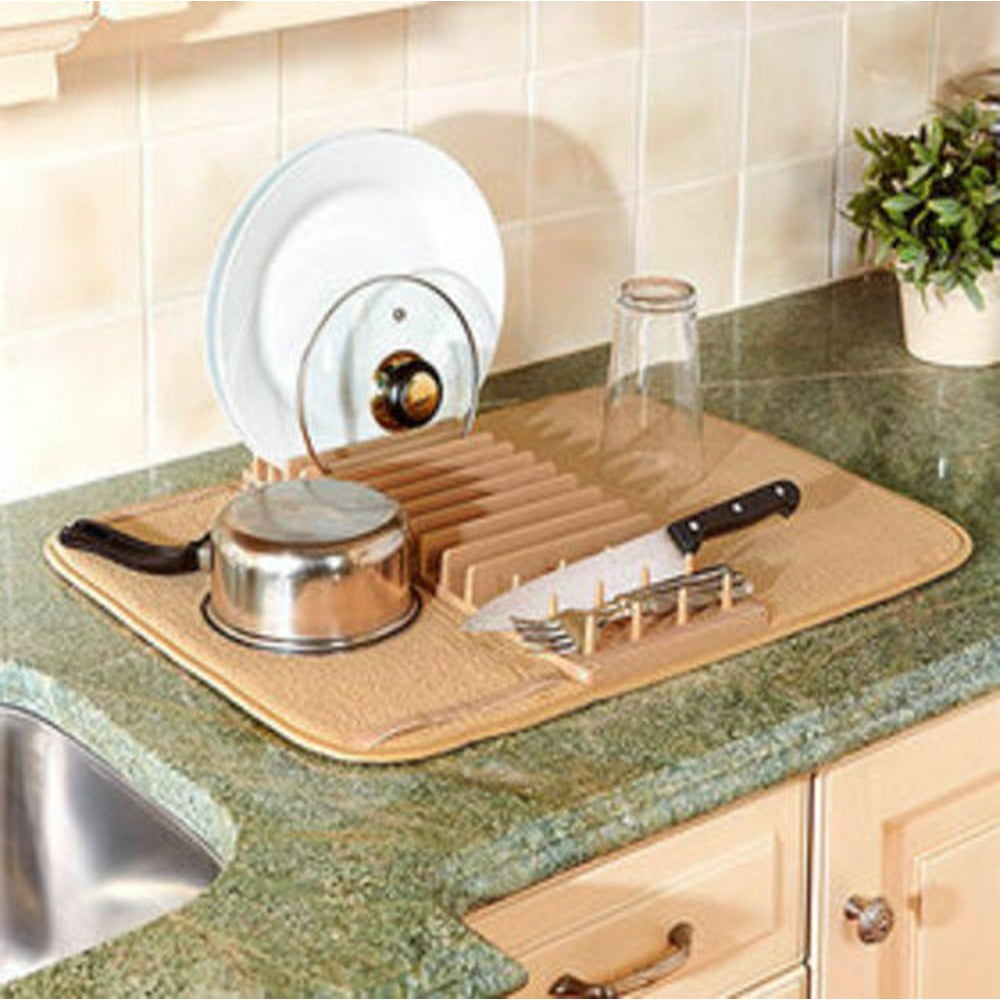 Cuisinart Dish Drying Mat with Rack Tan