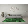 thumbnail image 3 of Ahgly Company Indoor Round Oriental Emerald Green Modern Area Rugs, 3' Round, 3 of 4