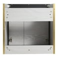 thumbnail image 5 of Fine Fixtures Oakville 24 in. W x 18 in. D x 33 in. H Wall Mounted Bathroom Vanity in Mild Grey Oak with White Ceramic Sink - Satin Brass hardware, 5 of 8