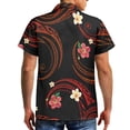 thumbnail image 3 of Uorisanigo Polynesian Hibiscus Couples' Outfits Men's Button Up Shirt Comfortable Summer Hawaiian Shirts and Women's Short Sleeve Shirts Comfort Collared Tropical Tops, 3 of 8