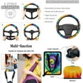 thumbnail image 5 of Yuyamidu Rainbow Tie Dye Car Seat Cover 15 Pack Front Back Seat Cover with Universal Steering Wheel Cover Seatbelt Strap Pad Trash Can Car Vent Organizer Cup Holders Rearview Mirror Cover Keychain, 5 of 7