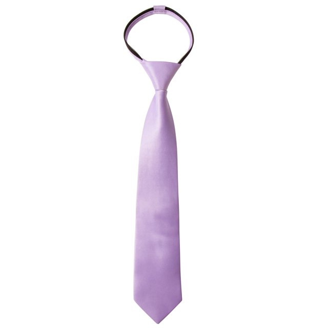 Spring Notion Cravate à Fermeture Éclair en Satin pour Garçons Lilas Petite