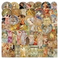 thumbnail image 2 of Paquete de pegatinas con figuras literarias y artísticas de anime, 54 piezas, 2 of 5