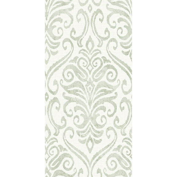 Chesapeake Adavu Sage Damask Wallpaper