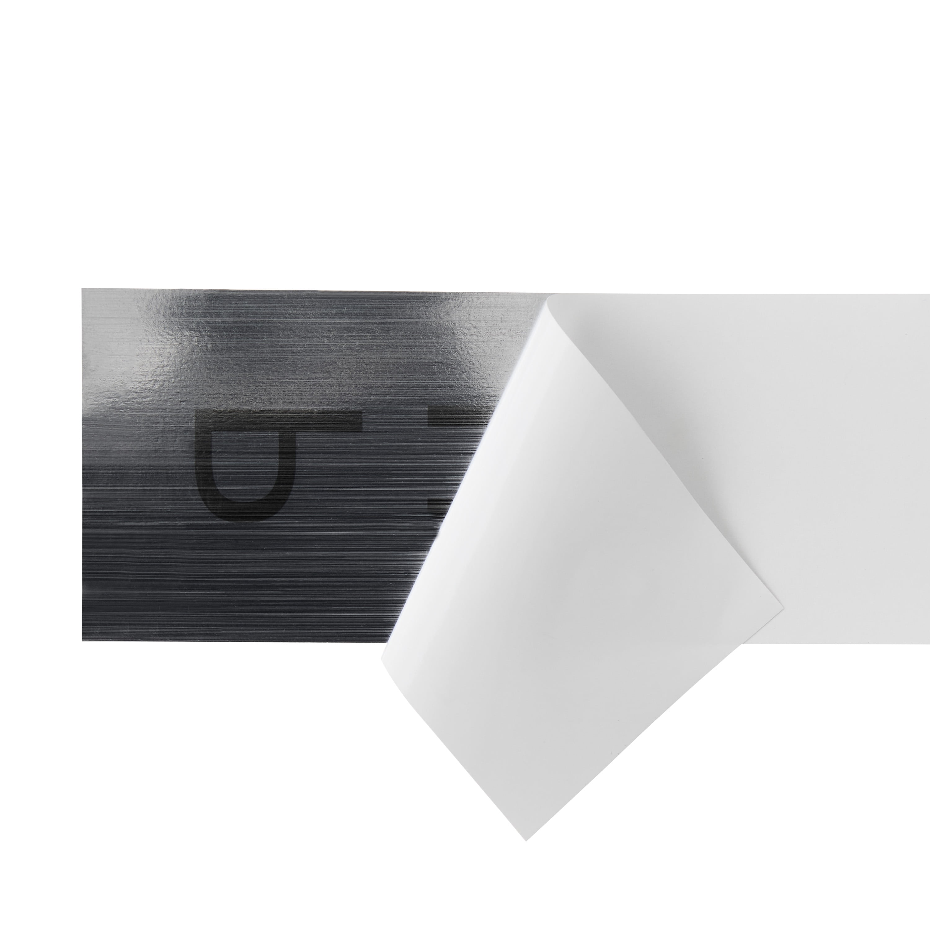 (6 pack) Pen+Gear PUSH Door Sign, 2x8" - Silver, Clear Text & Symbol, Made from Tear-Resistant Mylar