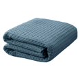 thumbnail image 1 of Manta de tejido gofre: manta ligera, suave, transpirable y lavada, perfecta para el verano; excelente capa para sofá cama, elegante decoración del hogar, 1 of 6