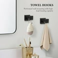 thumbnail image 5 of 10-Piece Matte Black Bathroom Hardware Set Towel Bar Set for Bathroom Include 24 inch Towel Bar Towel Ring TP Holder Coat Hooks Stainless Steel Wall Mounted Towel Holder Set, 5 of 7
