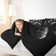 thumbnail image 4 of Homewish Cartoon Bear Print Queen Comforter Set,Woodland Animal Bedding Sets,Black White Bedding Comforter Set For Kids,Ultra Soft Home Decor Reversible,3-Piece, 4 of 8