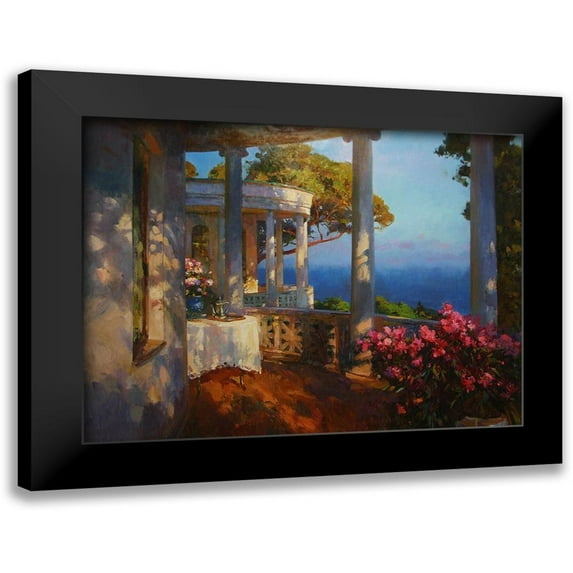 Sviridov, Sergei 18x15 Black Modern Framed Museum Art Print Titled - White House on the coast