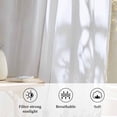 thumbnail image 6 of Blue Flower Semi Sheer Curtains Drapes for Living Room,Bedroom,French Doors Window 45 Inches Long,Spring Modern Minimalist Country Floral Plant Rod Pocket Chiffon Curtain Voile Drapery Panel, 6 of 8