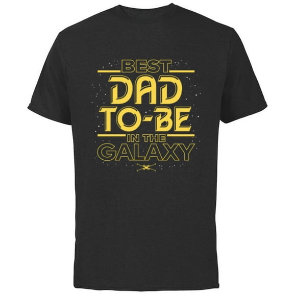 Star Wars Best Dad-to-Be in the Galaxy Birthday Father’s Day - Short Sleeve Cotton T-Shirt for Adults - Customized-Black
