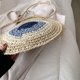 thumbnail image 5 of Bolsa grande de empalme de color para mujer bandolera de vacaciones tejida a mano con cuerda de paja Sywqhk Para Estrenar, 5 of 9