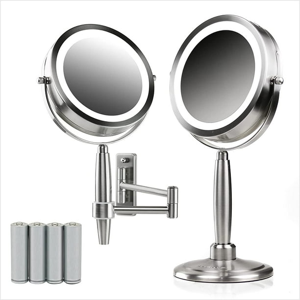 Ovente Makeup Mirror With Lights And, Best Magnifying Makeup Mirror Wall Mounted