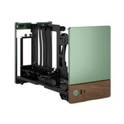Fractal Design Terra Jade Mini-ITX SFF PC Case with PCIe 4.0 Riser, Anodized Aluminum and Walnut