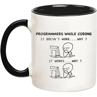 Tazza Da Caffè Programmazione 6 Fasi Di Debug - Regalo Divertente Per Programmatore E Geek - 11oz Bianca