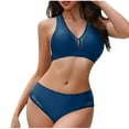 thumbnail image 2 of OSFVNOXV Swimsuit Women 2 Piece Bathing Suit Push Up Bra Halter Neck Bikini Tops and Matching Underwear Bottom Summer Beachwear, 2 of 3
