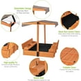 thumbnail image 5 of Aivituvin Kids Sand Boxes with Lid and Canopy, Sandboxes with Covers Foldable Bench Seats, Children Outdoor Wooden Playset - Upgrade Retractable Roof, 5 of 11