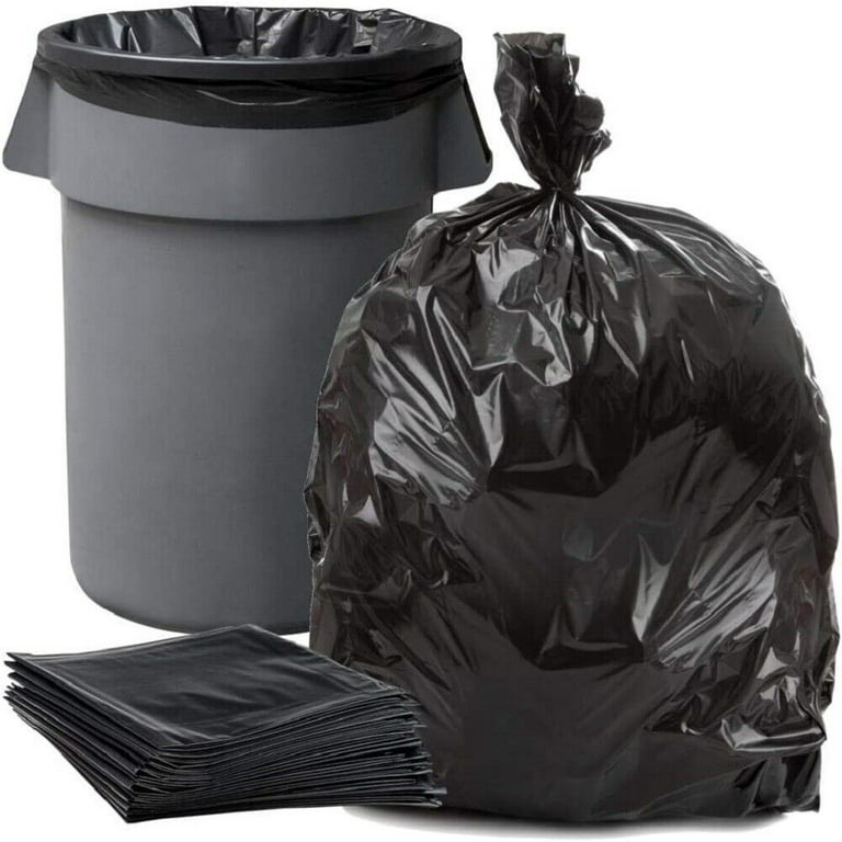 50Pcs Heavy Duty 45 65 Gallon Black Trash Bags 2 Mil Large Garbage Rubbish  Bags