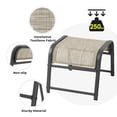 thumbnail image 3 of FUNDAZE Outdoor Ottoman 2-Pack, Patio Footrest Stools – Waterproof & Lightweight for Balcony, Backyard, Deck, Indoor Use, Beige, 3 of 9