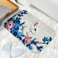 thumbnail image 6 of 1pc Embroidered Rabbit Absorbent Non-Slip Bathroom Thickened Flannel Rug Decor,Soft,Quick Drying,Suitable For Indoor/outdoor Use,Bathrooms,Bedrooms,Kitchens,Terrace,Laundry Rooms,16"x24", 6 of 9