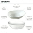 thumbnail image 4 of Aqua Eden KTRS592928A1 59" Acrylic Oval Single Slipper Freestanding Tub with Faucet Combo and Drain, Glossy White/Polished Chrome, 4 of 4