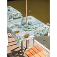 thumbnail image 2 of Outdoor Tablecloth with Umbrella Hole for Patio/Picnic/Party/Camping, Daisy Spring Floral Waterproof Table Cloth Square Cover Washable, Eucalyptus Leaves Watercolor Wooden (54"x 54"), 2 of 8