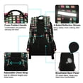 thumbnail image 4 of FORMRS Kids School Backpack Elementary Student Unisex Travel Bookbag with Reflective Stripes, Green Block Pattern, 4 of 7