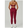 thumbnail image 3 of PISONIC Two Piece Workout Sets For Women Sport Bra Matching High Waist Scrunch Butt Leggings Gym Yoga Active Wear Outfits, 3 of 6