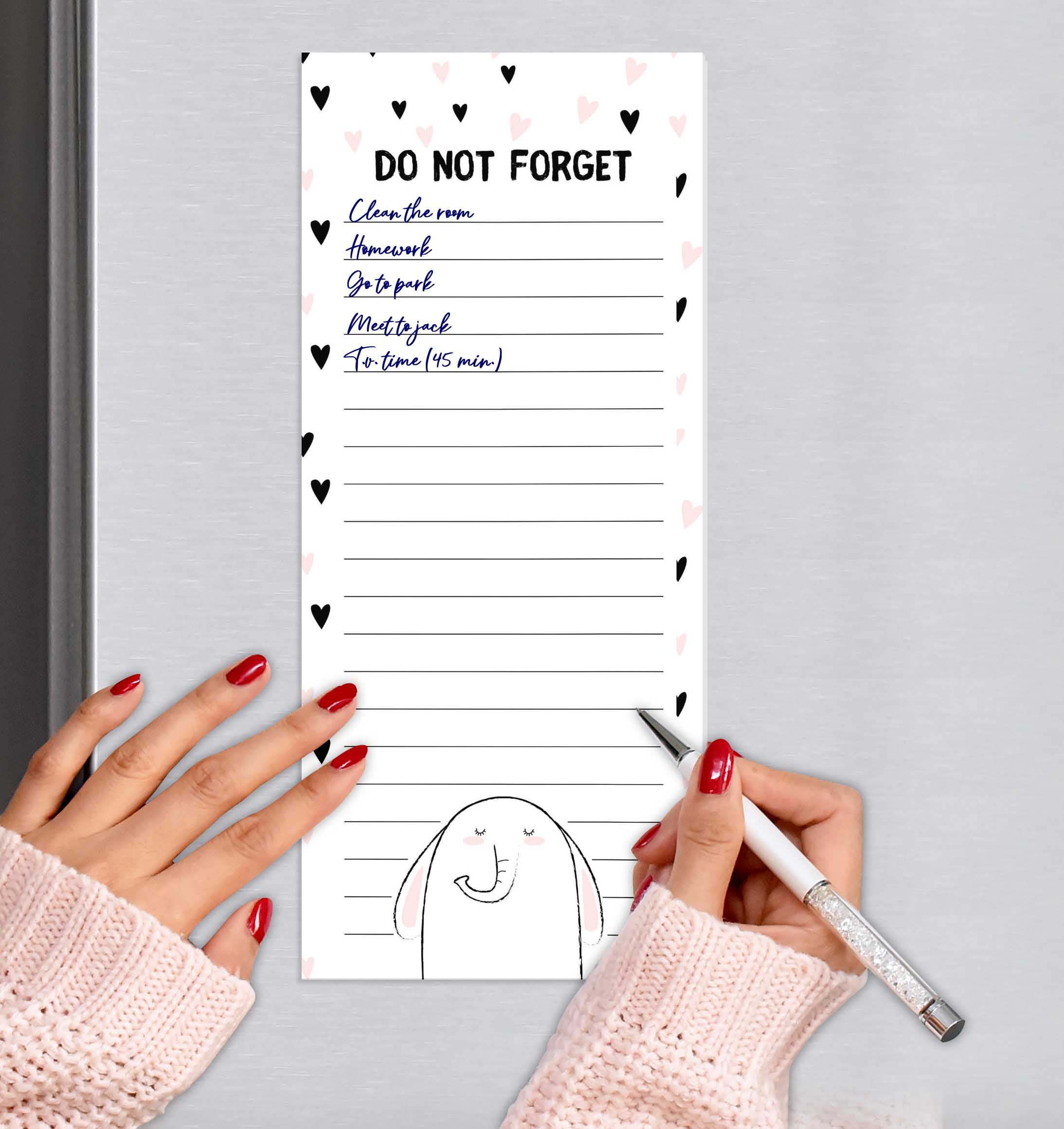 Inkdotpot Pack of 3 Magnetic Fridge To-Do List Notepads- Magnetic Memo Pads For Refrigerator-(50 Sheets Each)-SL